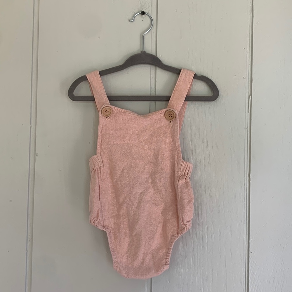 Blush pink overalls